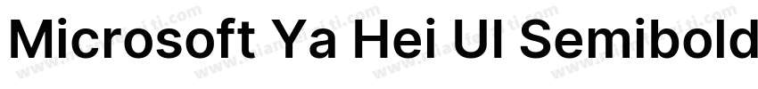 Microsoft Ya Hei UI Semibold字体转换